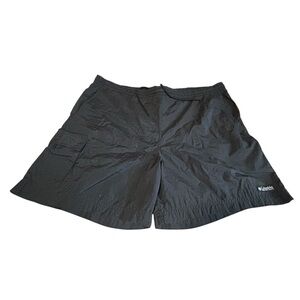 Vintage Columbia Black Nylon Shorts Womens M Y2K Hiking Outdoor Gorpcore